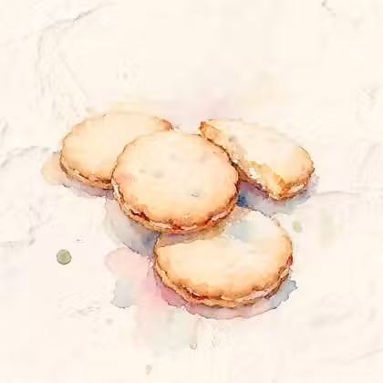 three white cookies