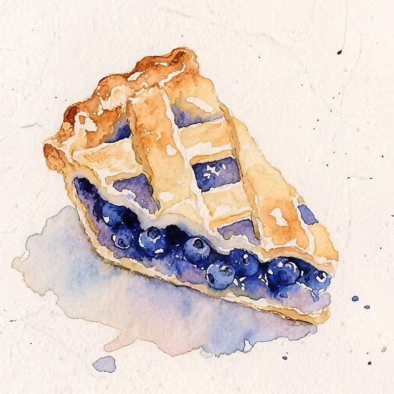 triangle de tarte aux myrtilles