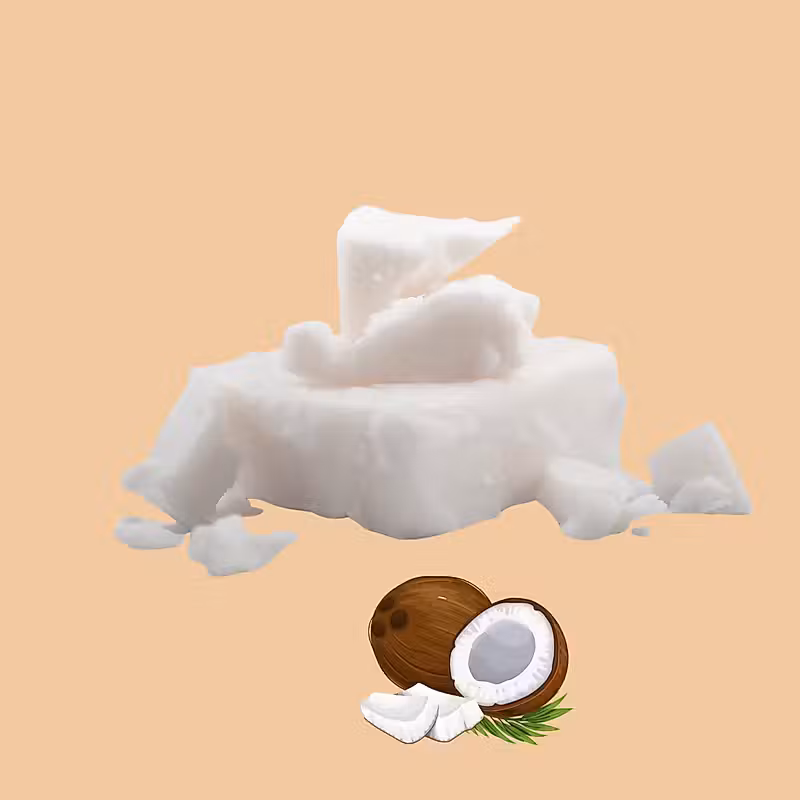Morceaux blancs et noix de coco ouverte