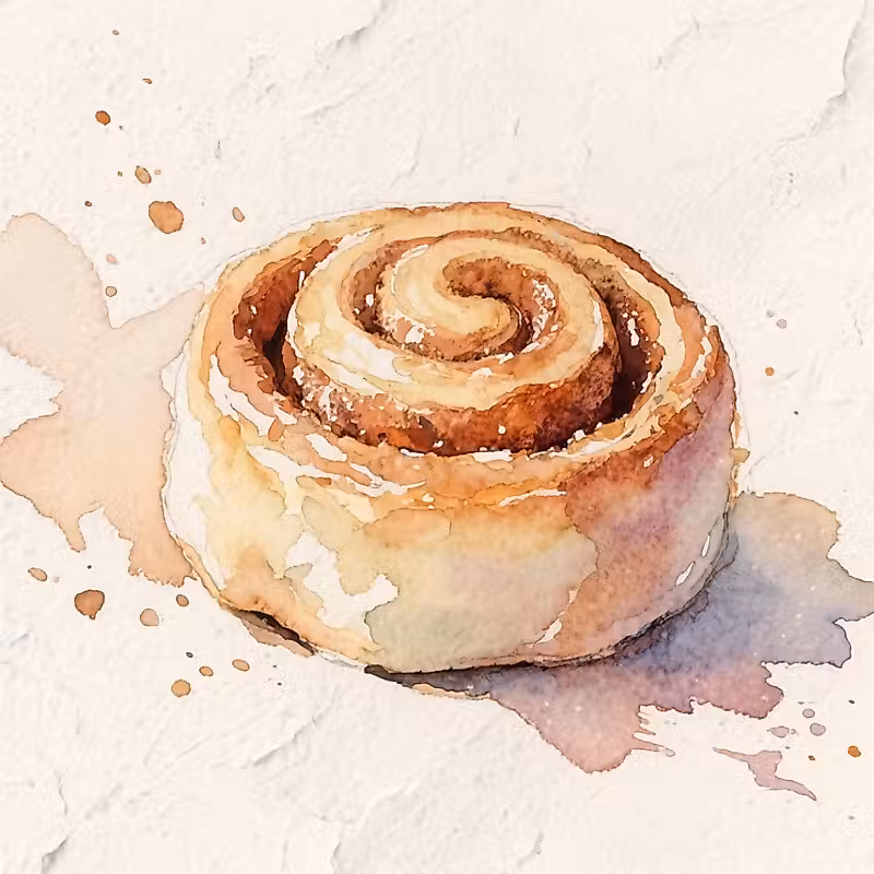 brioches à la cannelle avec glaçage