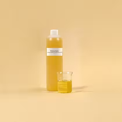 Bottle of yellow liquid