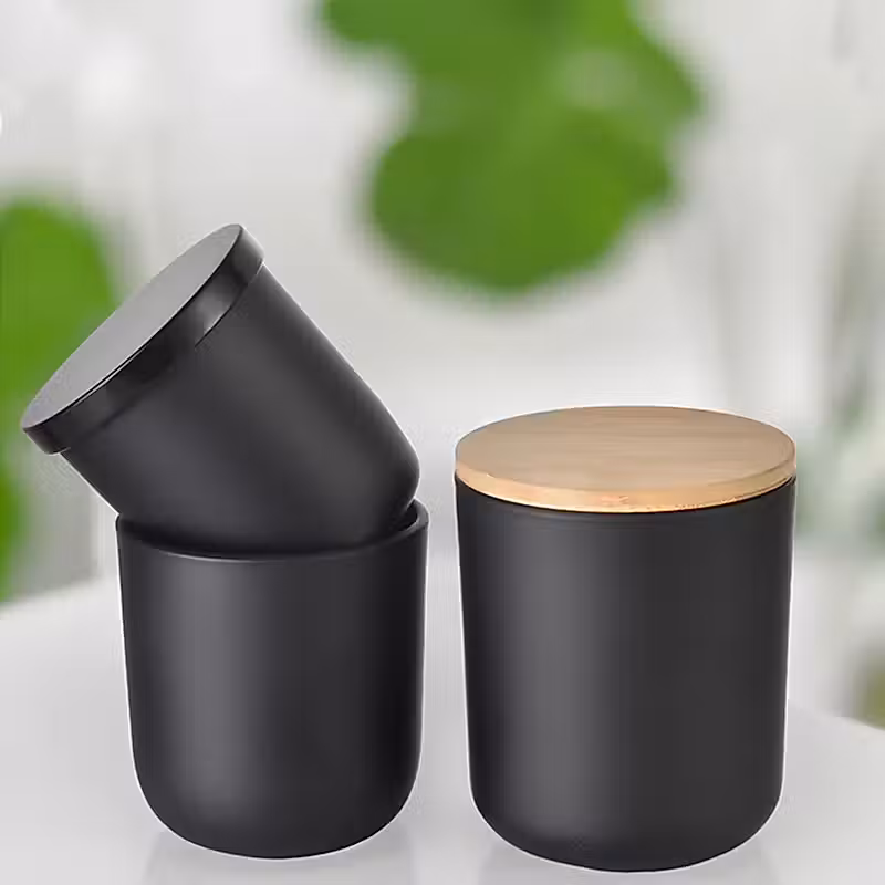Pots à bougies à fond rond avec couvercles – 10 oz - Image 3