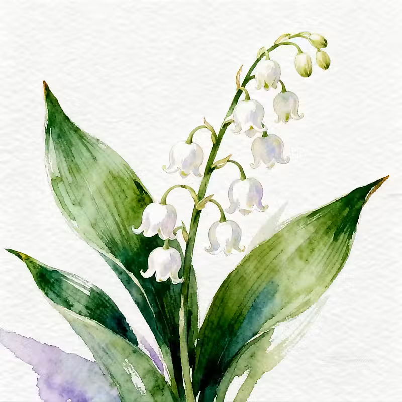 Fleurs blanches avec de grandes feuilles vertes