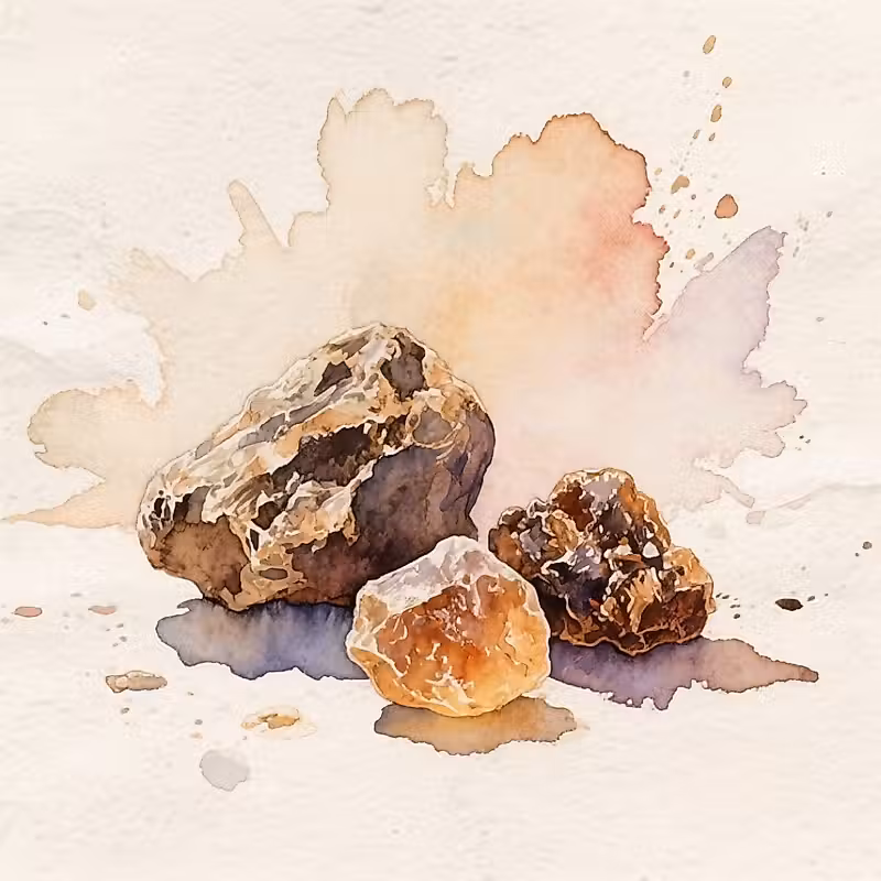 une peinture à l'aquarelle de deux rochers et de l'eau