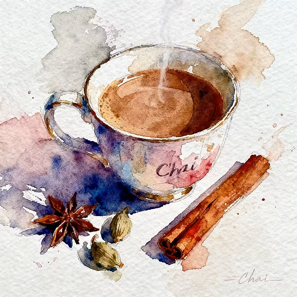 Chai , few spices and cinnamon stick