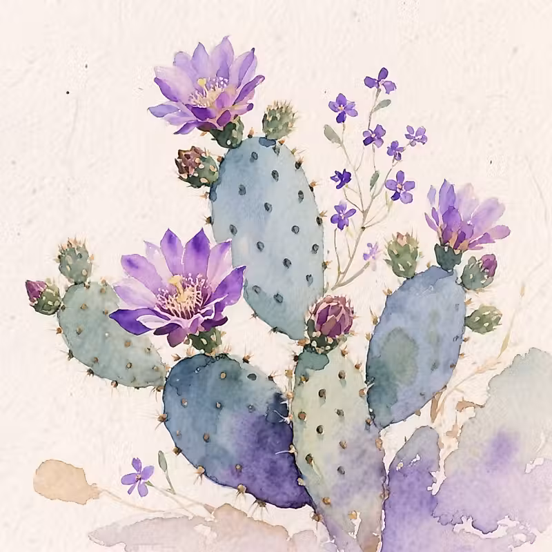 un cactus avec des fleurs roses dans le désert
