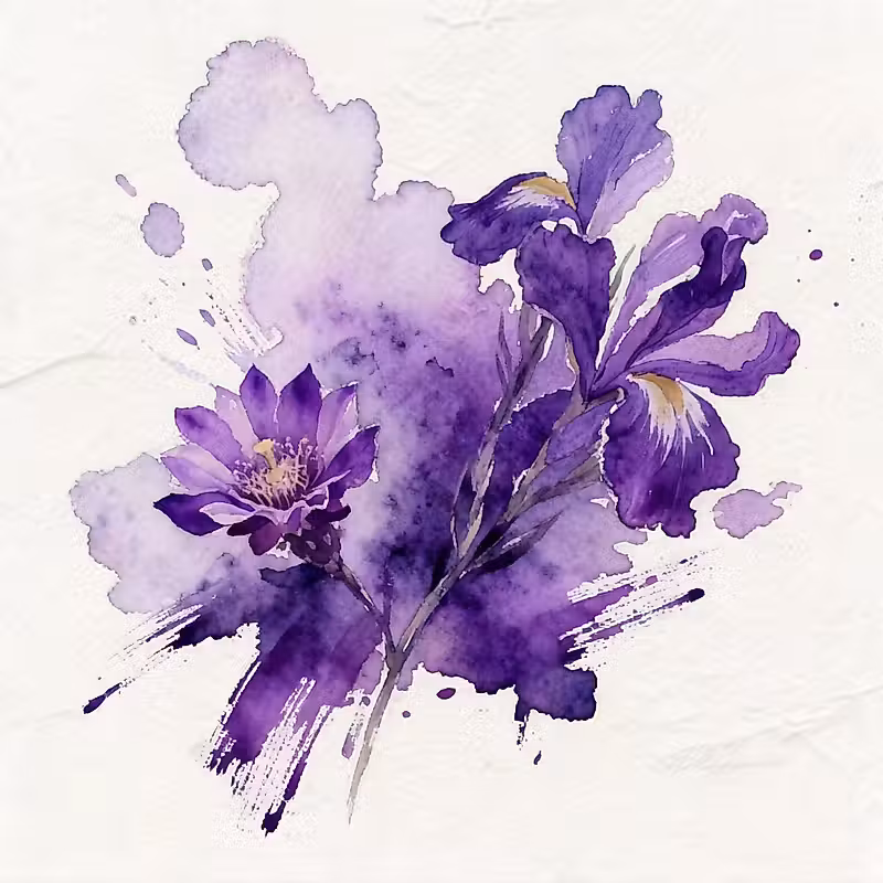Deux fleurs de violettes côte à côte