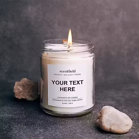class candle burning with gray background